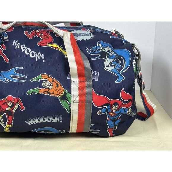 Pottery Barn Kids DC Superhero Duffel Bag Blue Comics Print – Used - Picture 10 of 16
